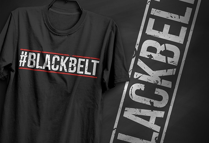 Blackbelt, typography t shirt design