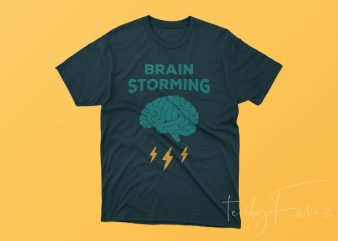 Brain Storming Cool Concept T shirt design to buy