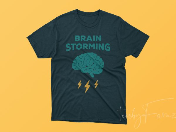Brain storming cool concept t shirt design to buy
