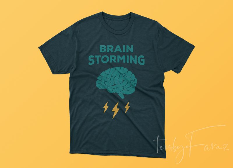 Brain Storming Cool Concept T shirt design to buy