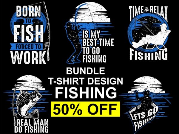5 fishing tshirt design png