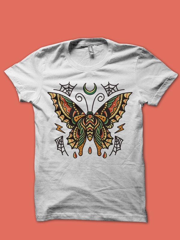 butterfly tattoo design design for t shirt t-shirt designs for sale