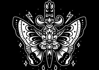 butterfly tattoo ready made tshirt design