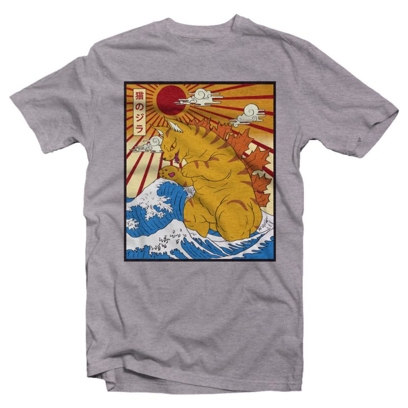 catzilla off kanagawa shirt design png