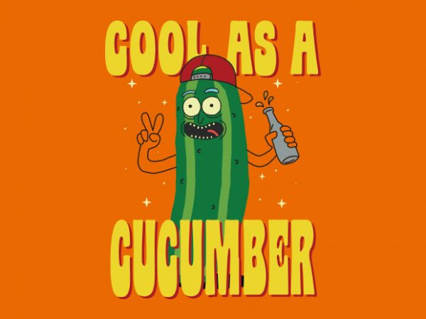 Cool as a cucumber t shirt design for purchase