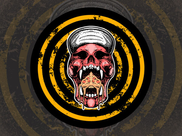 Skull pizza t-shirt design Skull pizza t-shirt design