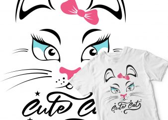 cute cat t shirt design for purchase