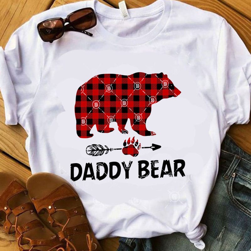 Daddy Bear SVG, Father’s Day SVG, Buffalo SVG, Family SVG print ready t shirt design