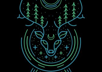 mythical night deer buy t shirt design artwork