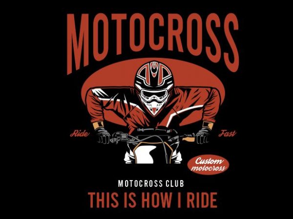 Motocross club tshirt design