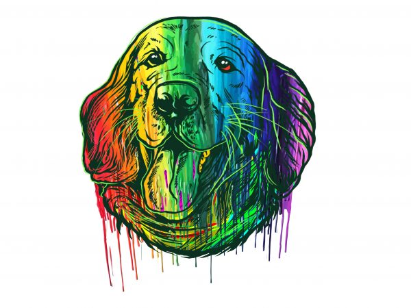 Happy dog #2 graphic t-shirt design