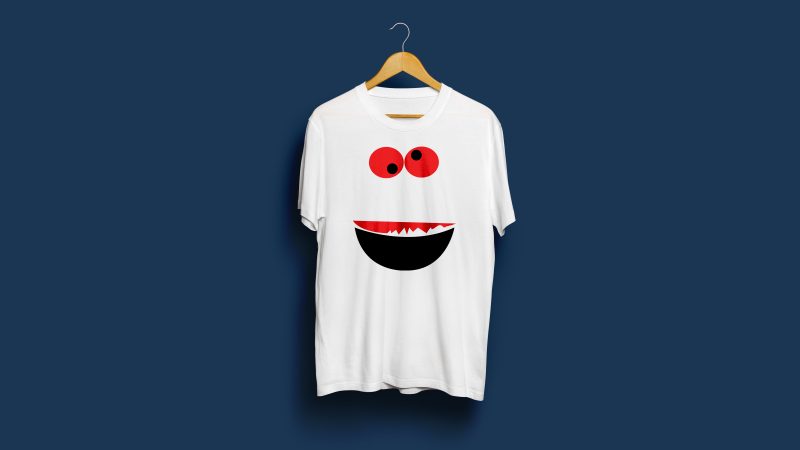 Funny face, Funky face, t Shirt design