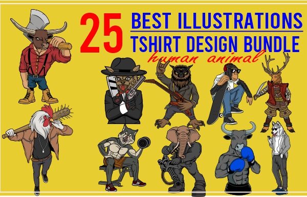 25 best tshirt design bundle human animal 25 best tshirt design bundle human animal