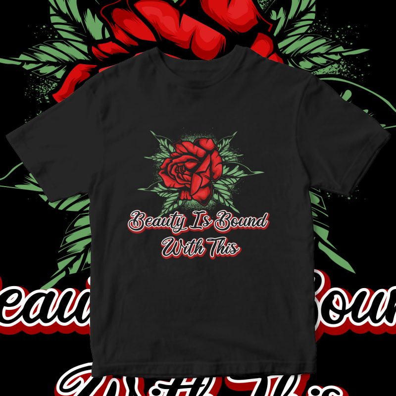 quote rose flower t shirt design to buy