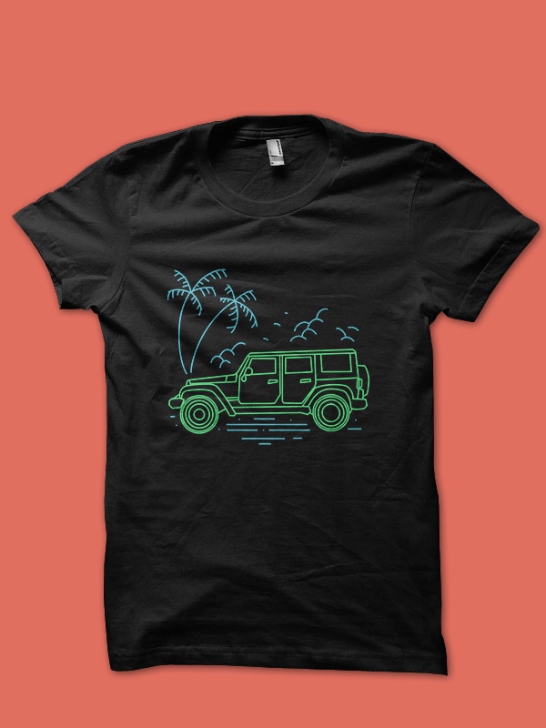 offroad summer t shirt design template