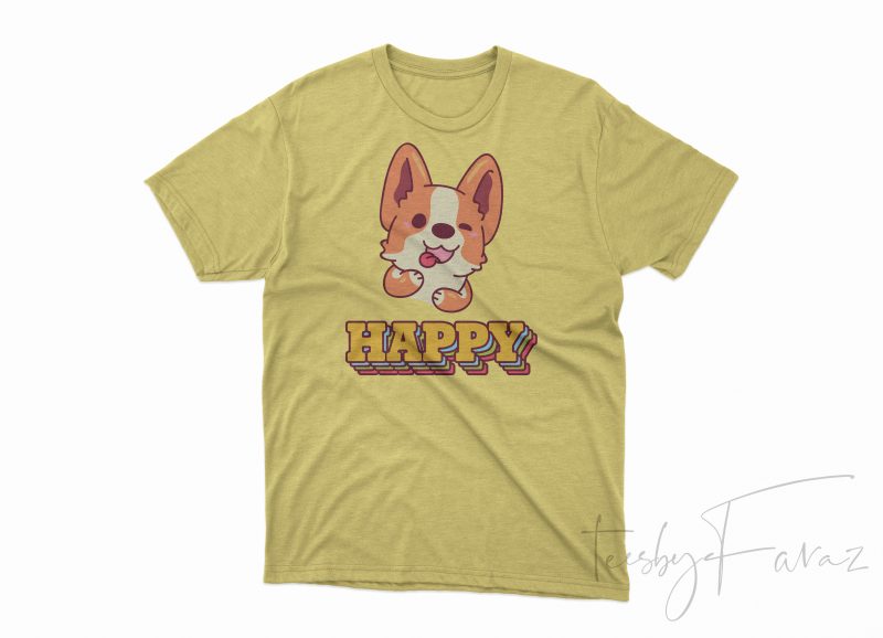 Happy Dog Face buy t shirt design