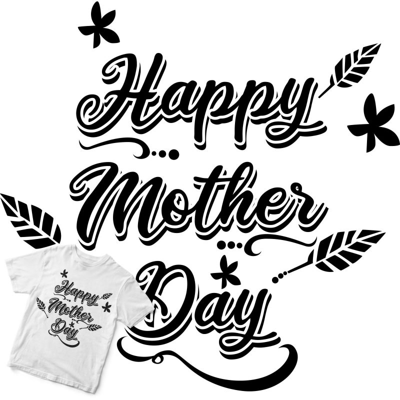 happy mother day t shirt design for download