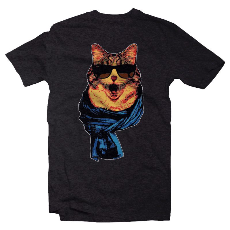 hipster cat t shirt design to buy