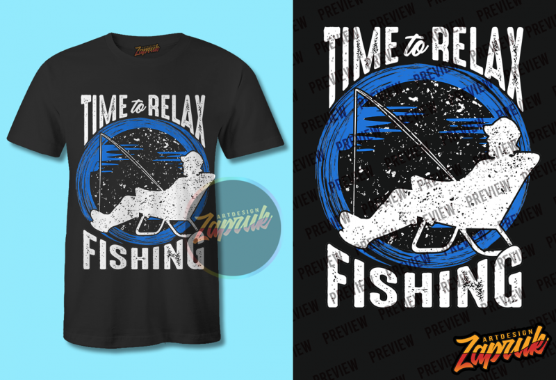 Time to Relax Let's Fishing PNG t shirt design for purchase - Buy t-shirt  designs