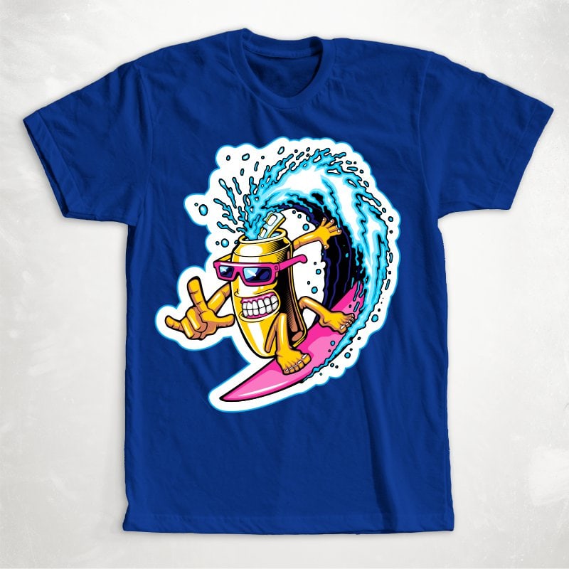 Cans Surfing buy t shirt design artwork