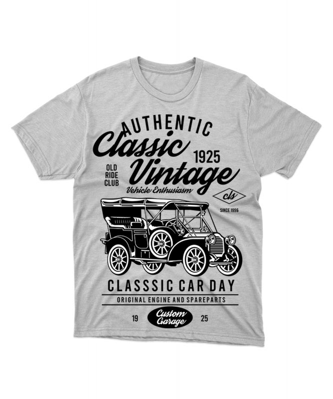 Classic car tshirt design