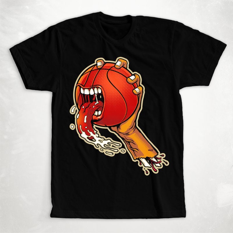 Scary Basketball t shirt design for sale