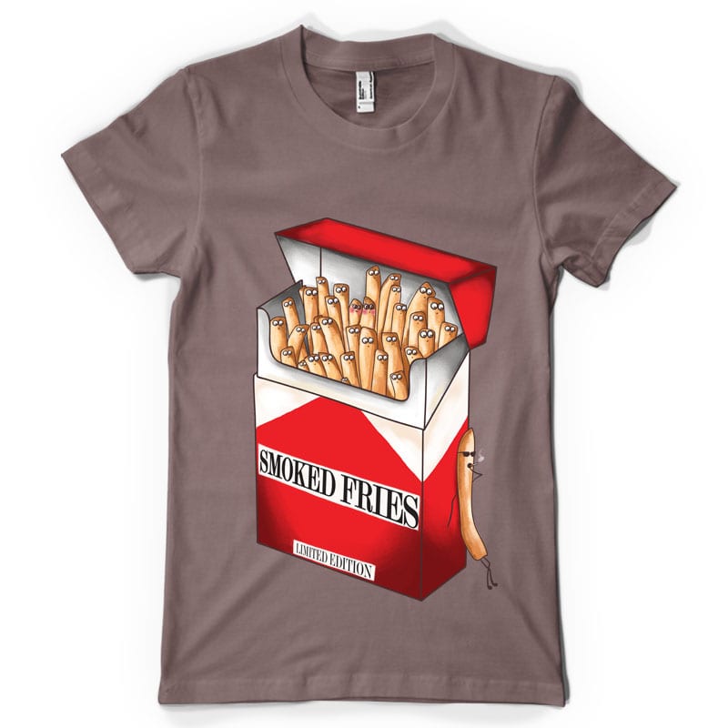 Fried cigarettes buy t shirt design