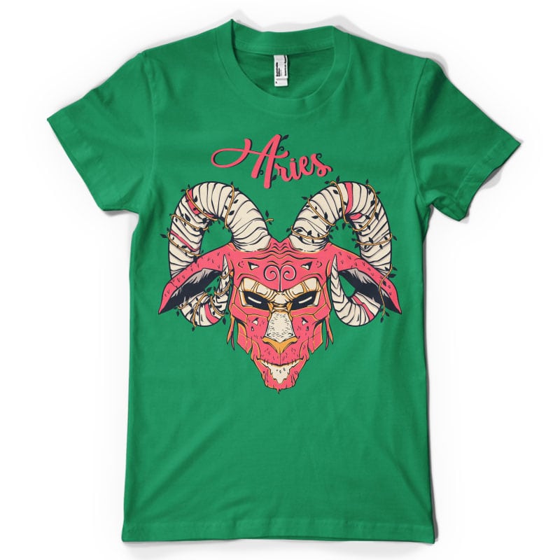 Aries t shirt design template