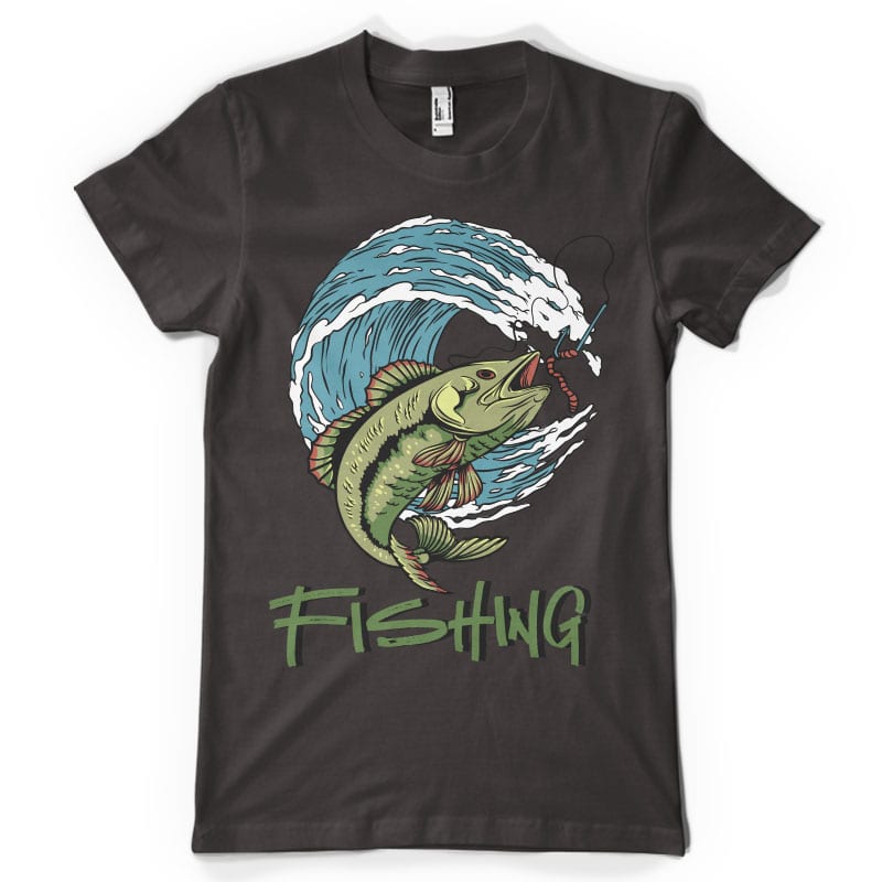 Fishing t shirt design to buy