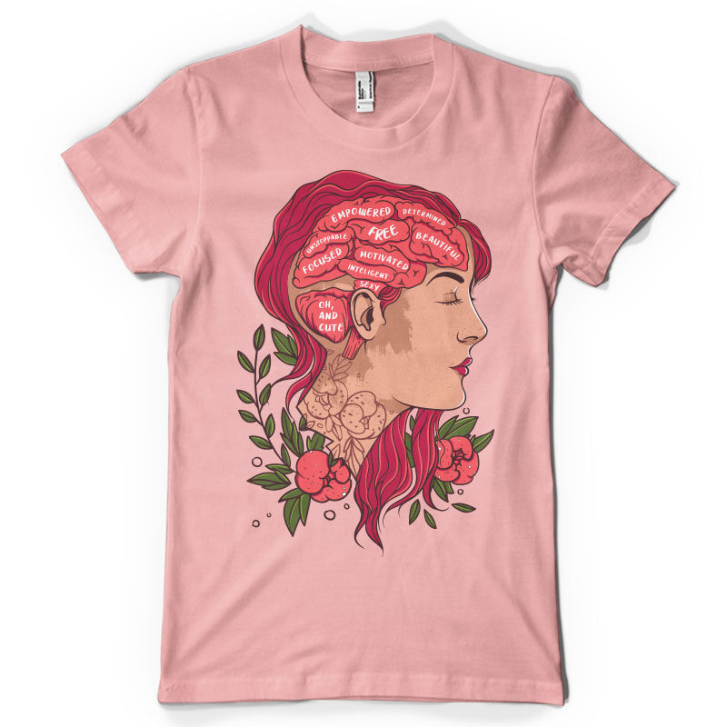 Empowered women graphic t-shirt design