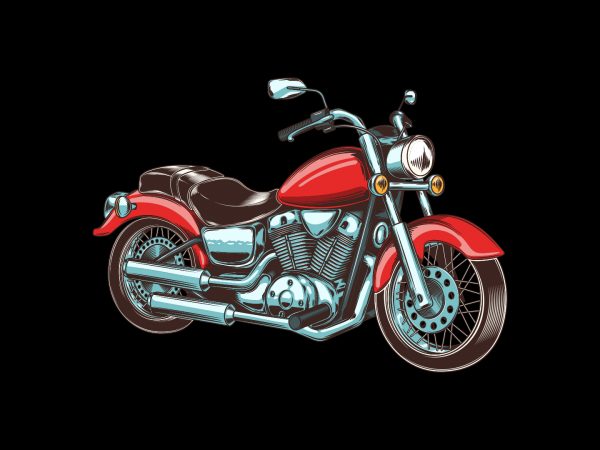 Vintage motorcycle artwork print ready t shirt design