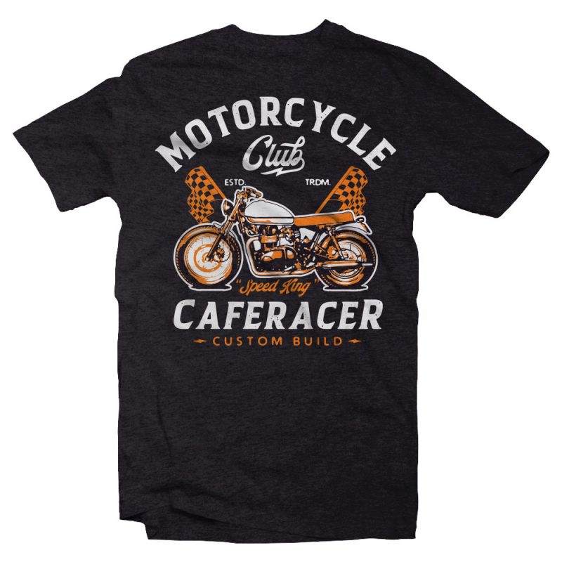 motorcycle club print ready t shirt design - Buy t-shirt designs