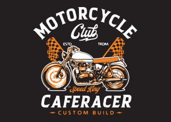 motorcycle club print ready t shirt design