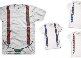 Trousers braces t shirt design for download