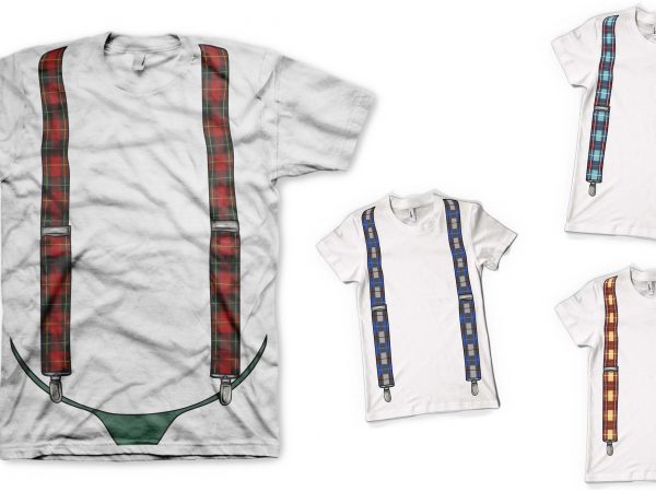 Trousers braces t shirt design for download