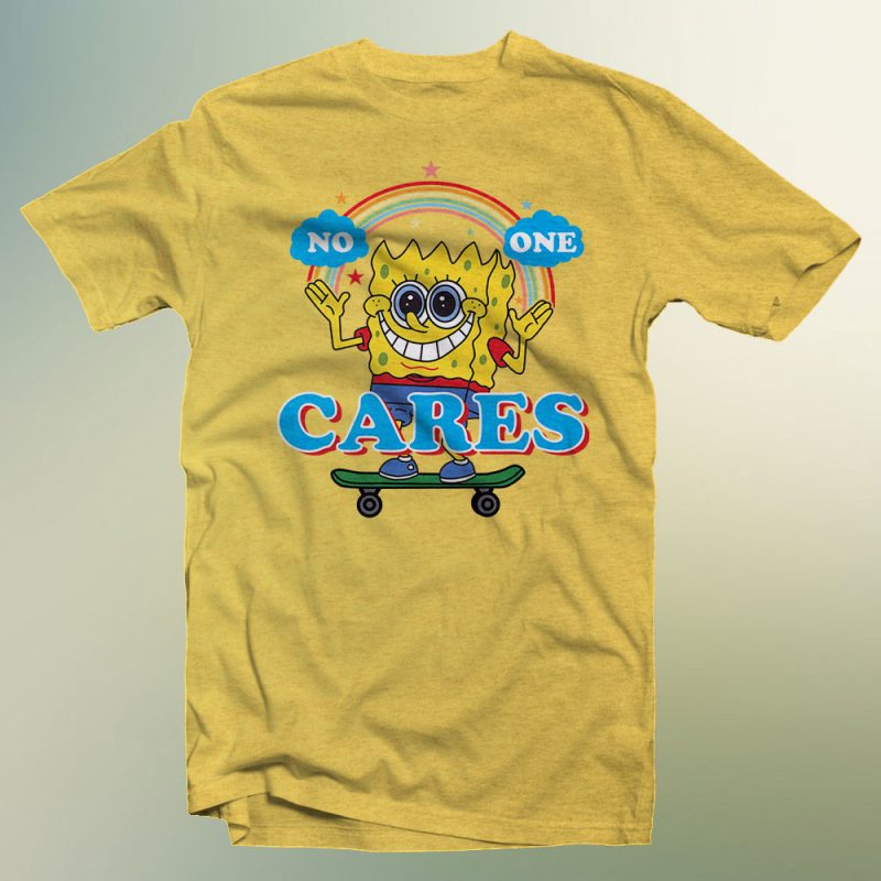 no one cares print ready t shirt design