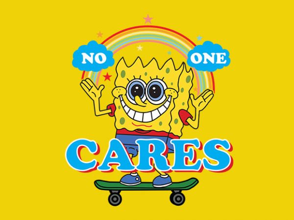 No one cares print ready t shirt design