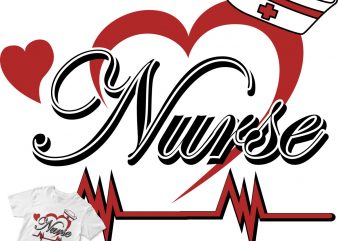 nurse graphic t-shirt design