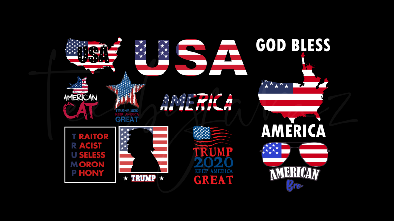 Bundle of premium t-shirt designs – american theme, BEST SELLING