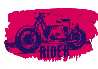 Motorcycle Rider Cool T shirt Design for sale