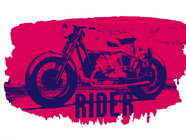 Motorcycle rider cool t shirt design for sale