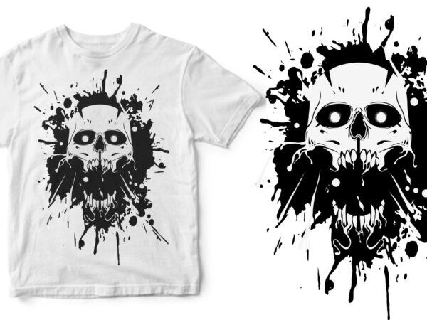 Skull abstract graphic t-shirt design