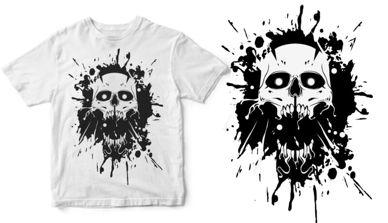 skull abstract graphic t-shirt design