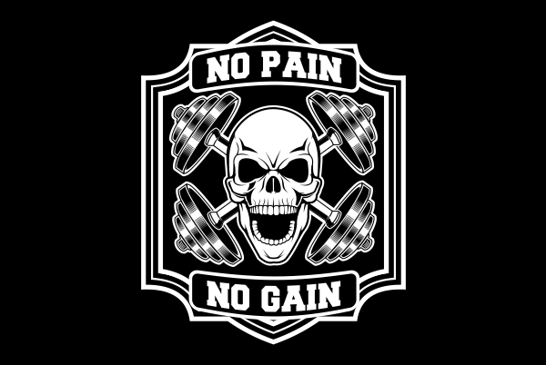 Skull gym t-shirt design for sale