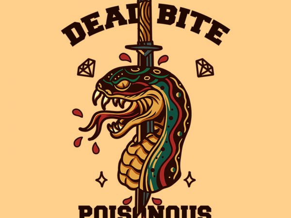 Snake dagger buy t shirt design for commercial use