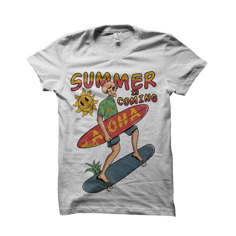 Summer is coming graphic t-shirt design