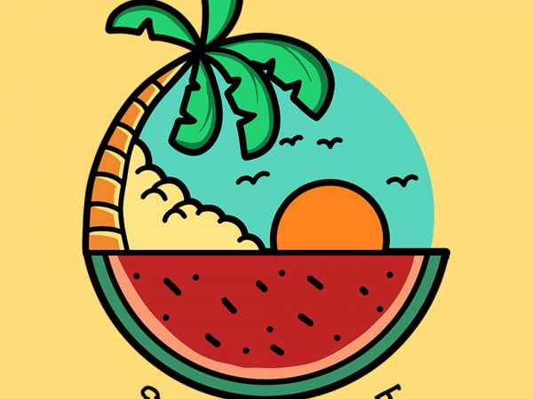 Sunset watermelon buy t shirt design