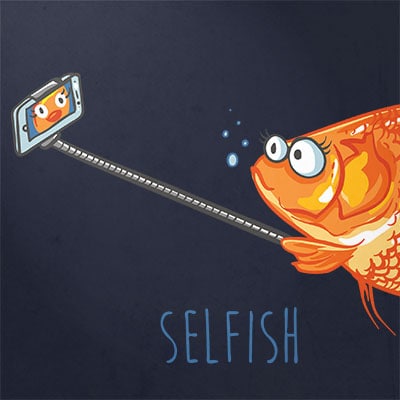 Selfish t shirt design for purchase