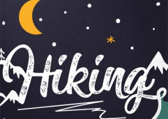 Hiking ready made tshirt design