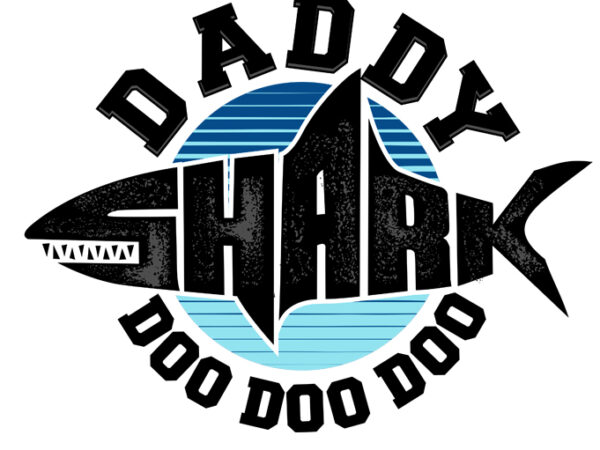 Daddy shark t-shirt design for sale